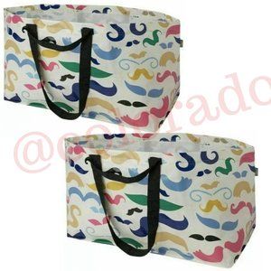 Ikea Moustache Print Bangling Frakta Bag Large